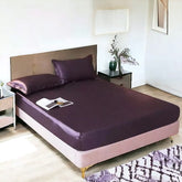 Elegant Silk fitted sheet - Eggplant